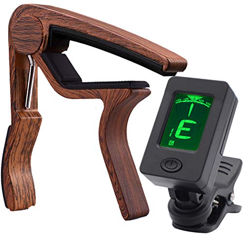 Capo Guitar Capo Rosewood Capo with Guitar Tuner ClipOn Tuner for